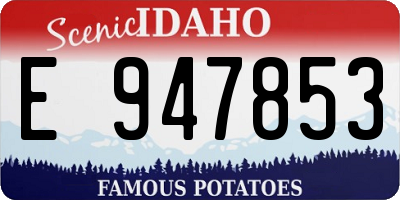 ID license plate E947853