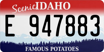 ID license plate E947883