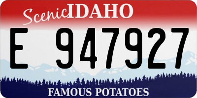 ID license plate E947927