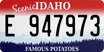 ID license plate E947973