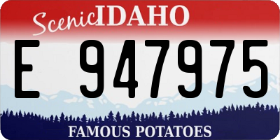 ID license plate E947975