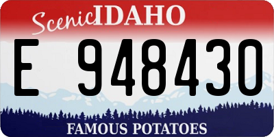 ID license plate E948430