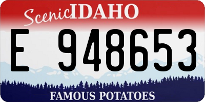 ID license plate E948653