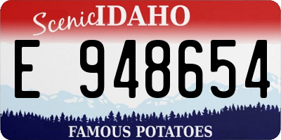 ID license plate E948654