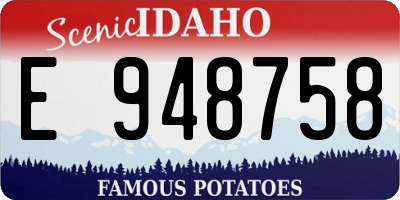 ID license plate E948758