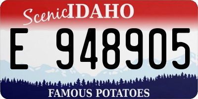 ID license plate E948905