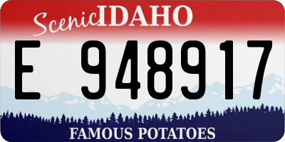 ID license plate E948917