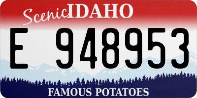 ID license plate E948953