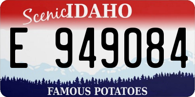 ID license plate E949084