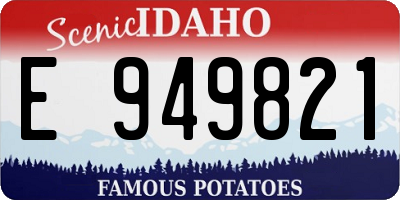 ID license plate E949821