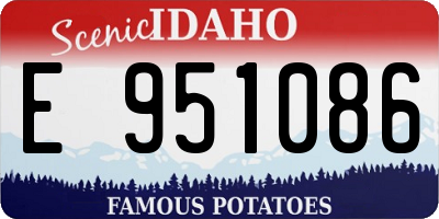 ID license plate E951086