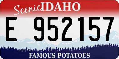 ID license plate E952157