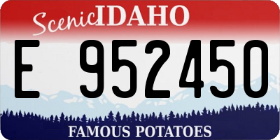 ID license plate E952450