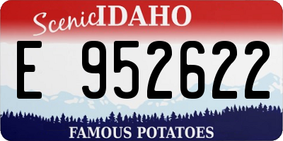ID license plate E952622