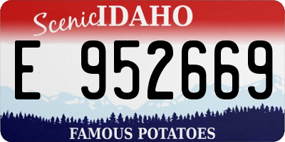 ID license plate E952669