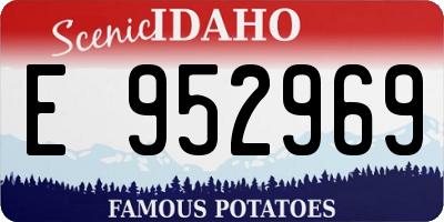 ID license plate E952969