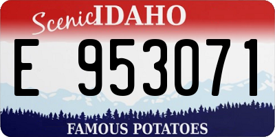 ID license plate E953071