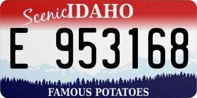 ID license plate E953168