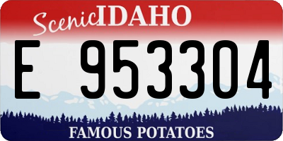 ID license plate E953304