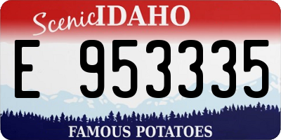 ID license plate E953335