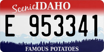 ID license plate E953341