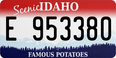 ID license plate E953380