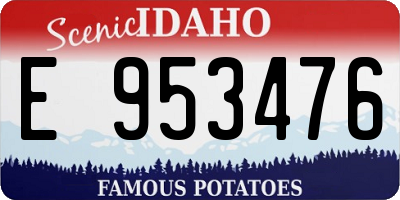 ID license plate E953476