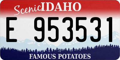 ID license plate E953531