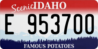 ID license plate E953700