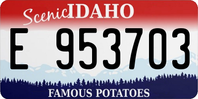 ID license plate E953703