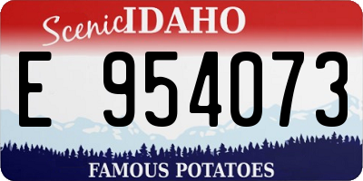 ID license plate E954073