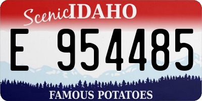 ID license plate E954485