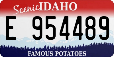 ID license plate E954489