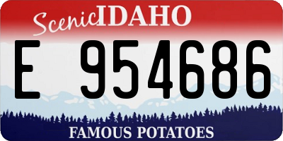 ID license plate E954686