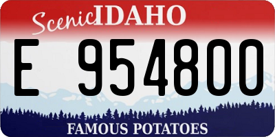 ID license plate E954800