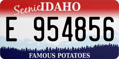 ID license plate E954856