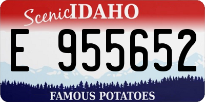 ID license plate E955652