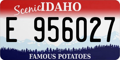 ID license plate E956027