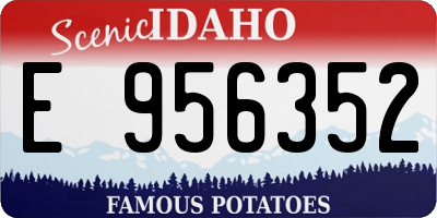 ID license plate E956352
