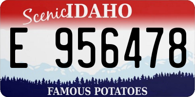ID license plate E956478