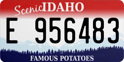 ID license plate E956483