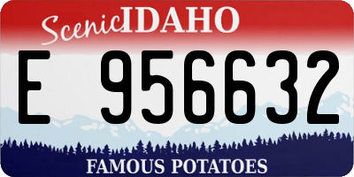 ID license plate E956632