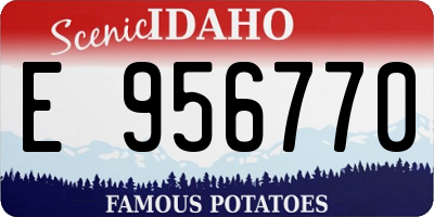 ID license plate E956770