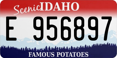 ID license plate E956897