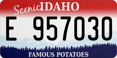 ID license plate E957030