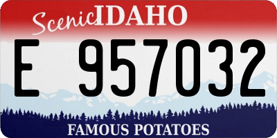 ID license plate E957032