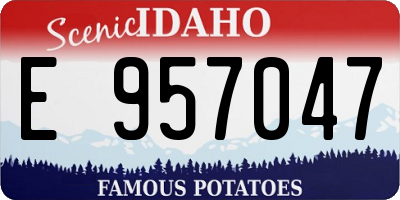 ID license plate E957047