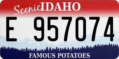 ID license plate E957074