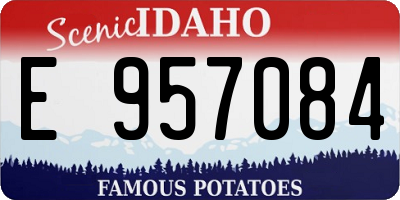 ID license plate E957084
