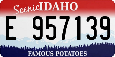 ID license plate E957139